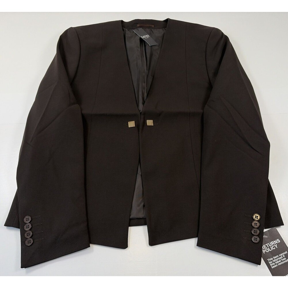 BoohooMan Mens Cropped Relaxed Fit Blazer Brown Size 36